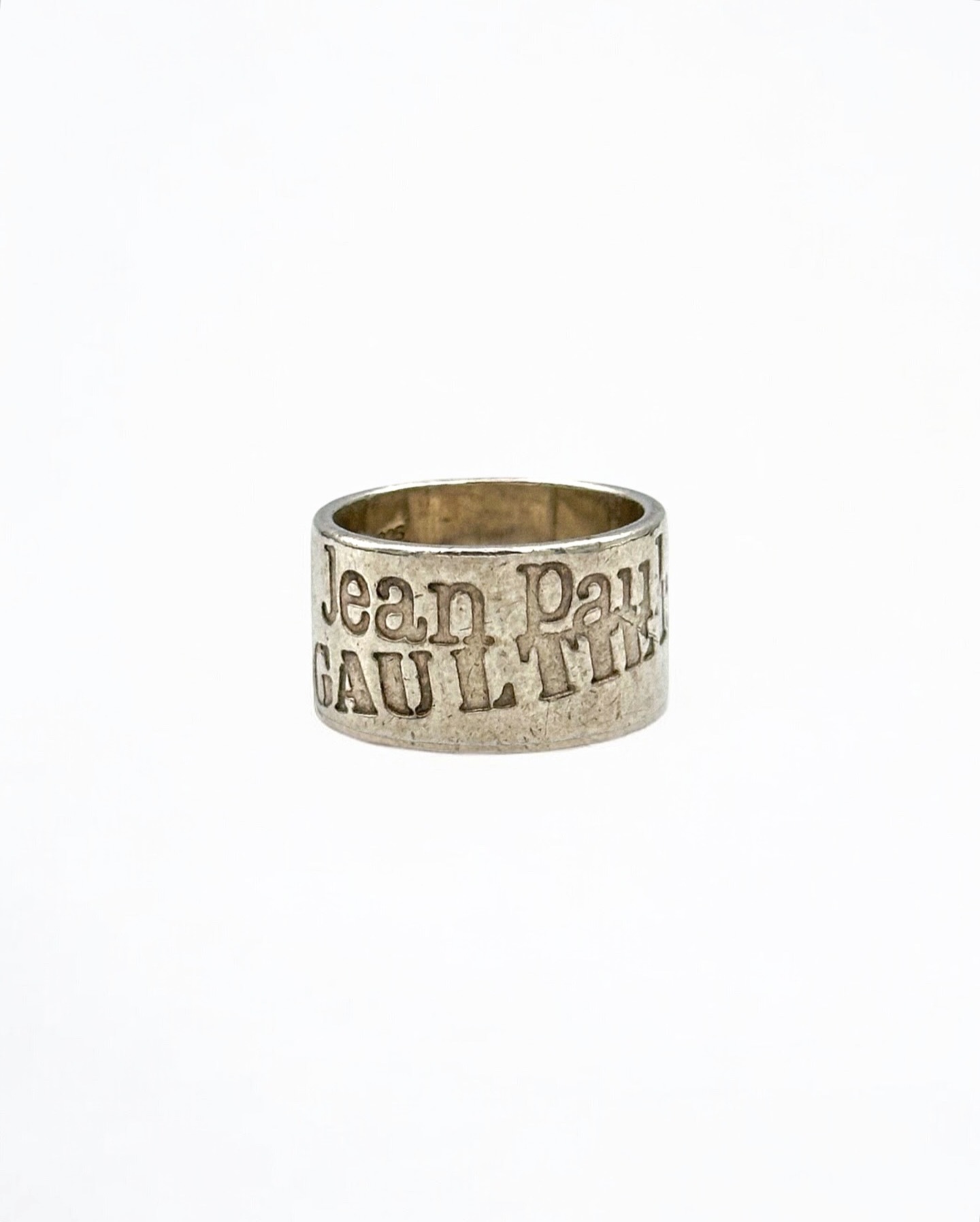 Vintage Jean Paul Gaultier Logo Silver Ring